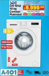 SEG 10KG ÇAMAŞIR MAKİNESİ SEG 10KG ÇAMAŞIR MAKİNESİ